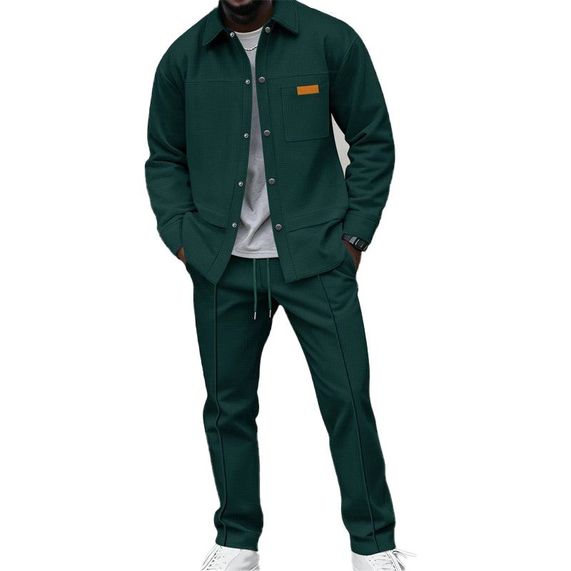 LIAM™ | Waffle-Knit Jacket and Pants Set