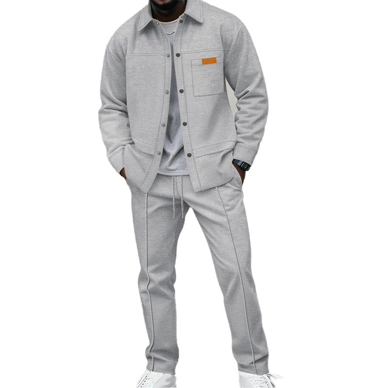 LIAM™ | Waffle-Knit Jacket and Pants Set