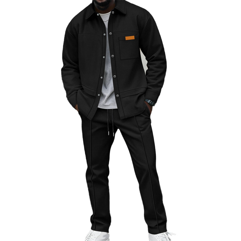 LIAM™ | Waffle-Knit Jacket and Pants Set