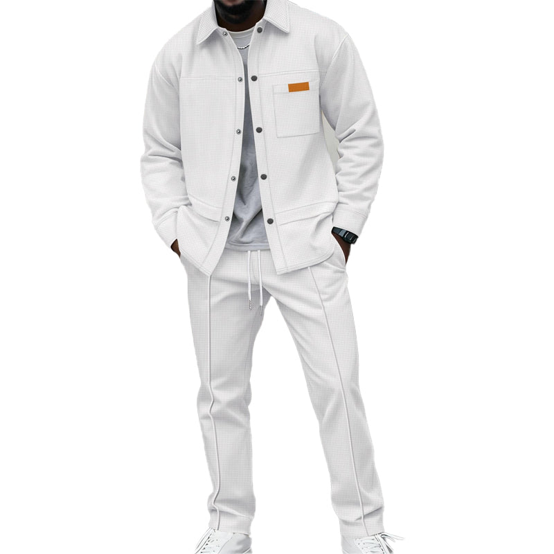 LIAM™ | Waffle-Knit Jacket and Pants Set