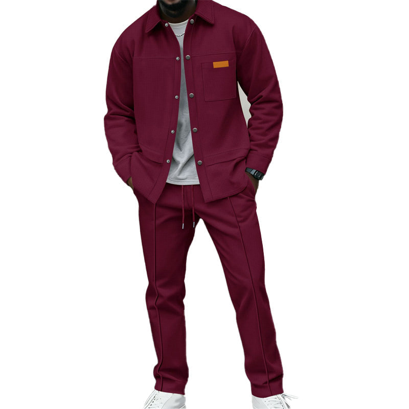 LIAM™ | Waffle-Knit Jacket and Pants Set