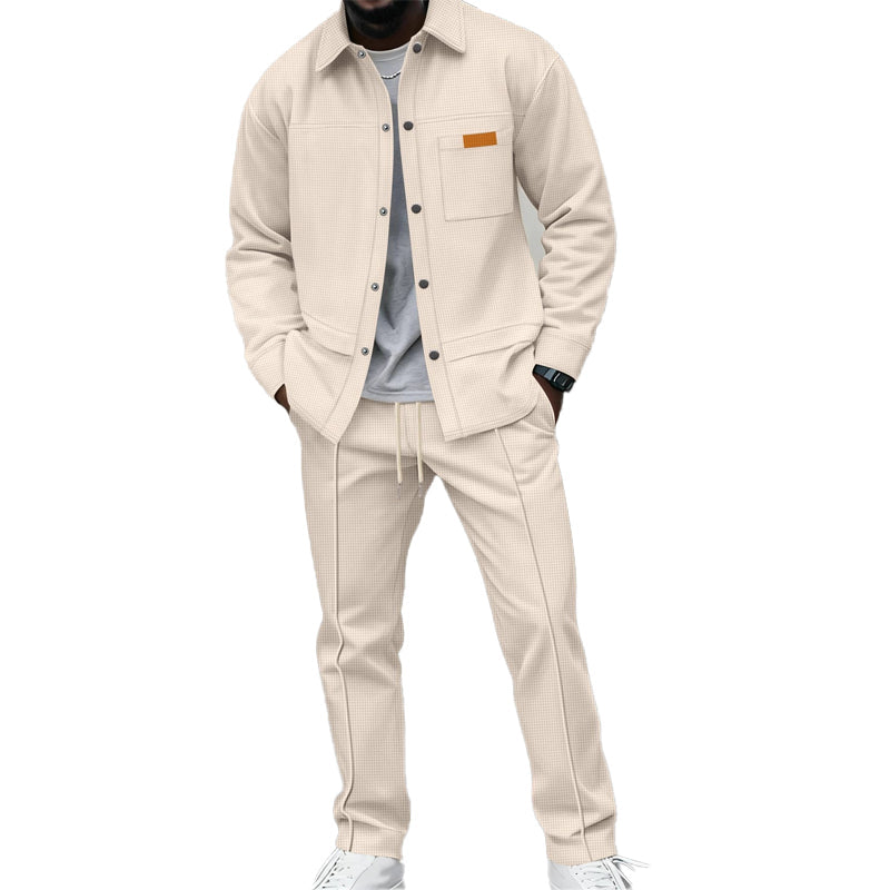 LIAM™ | Waffle-Knit Jacket and Pants Set