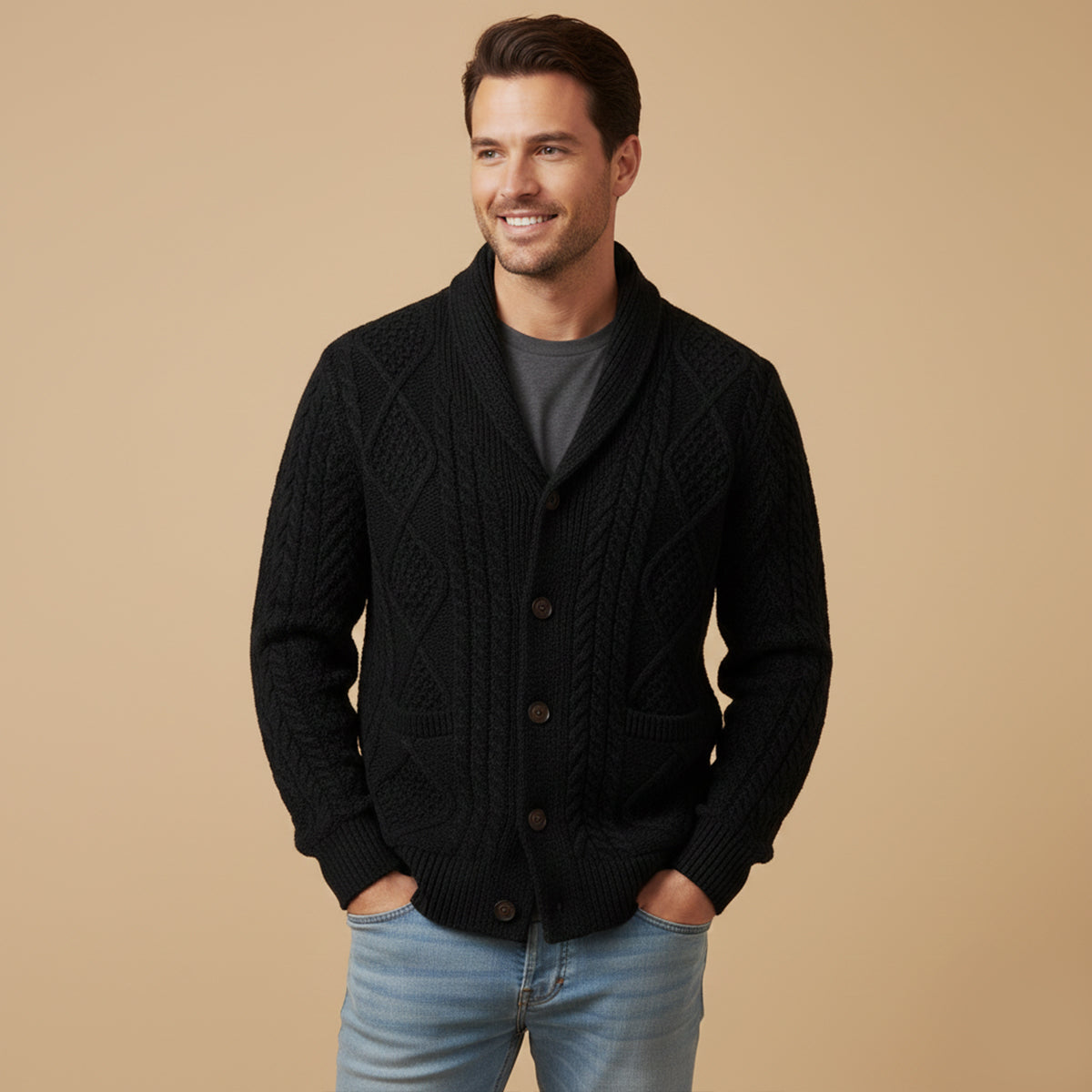 LIAM™ | Button-Front Cardigan