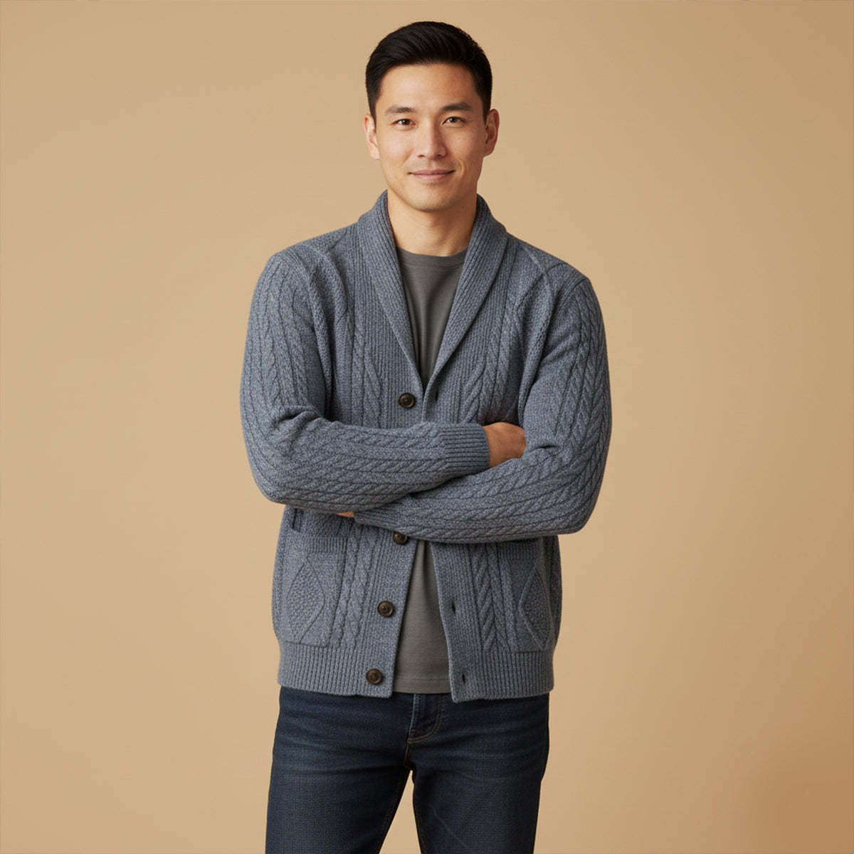 LIAM™ | Button-Front Cardigan