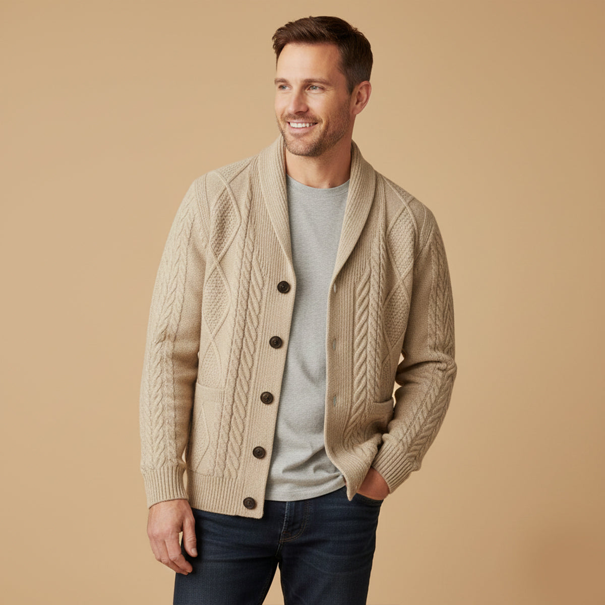 LIAM™ | Button-Front Cardigan
