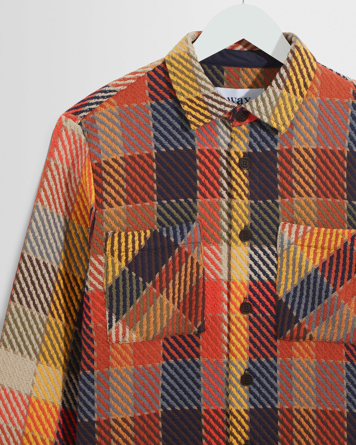 LIAM™ | Whiting - Orange Pike Check Overshirt